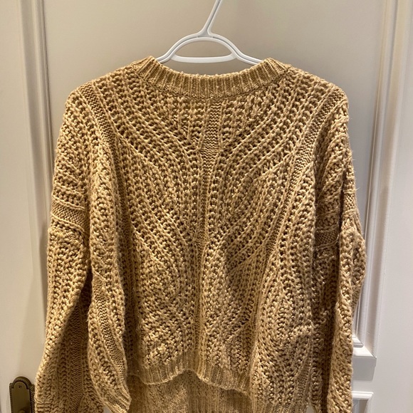 Camel Ballon sleeve knit sweater - Picture 4 of 6